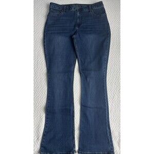 LEE Womens Jeans Shape Illusions Slim Fit Boot Cut MidRise Sz 14L Stretch 34L/W
